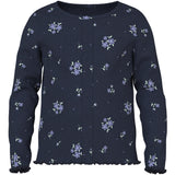 Name It Navy Blazer Blossom Aop Nmfvemia Ls Slim Topp
