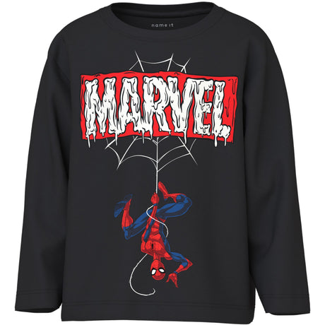 Name It Black Nmmsuler Spider Nreg Ls Topp Mar