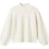 Name It Cloud Dancer Nkfnadalie Ls Strikk