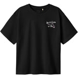 Name It Black Nkfneata Ss Nreg Topp