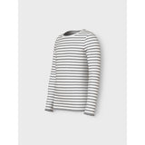 Name It Grey Melange Cloud Dancer Nkfvemma Ls Slim Topp
