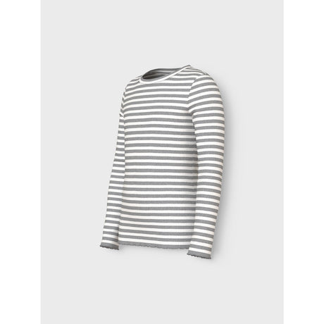Name It Grey Melange Cloud Dancer Nkfvemma Ls Slim Topp