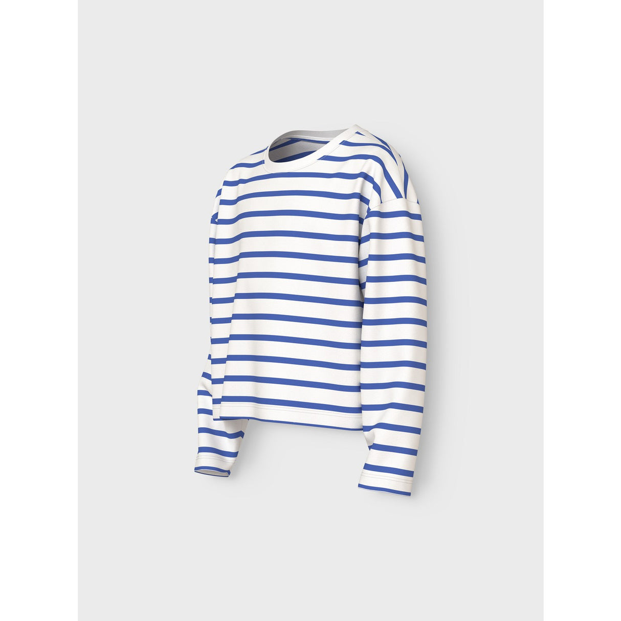 Name It Cloud Dancer Amparo Blue Stripe Nkfvita Ls Kort Rlx Topp