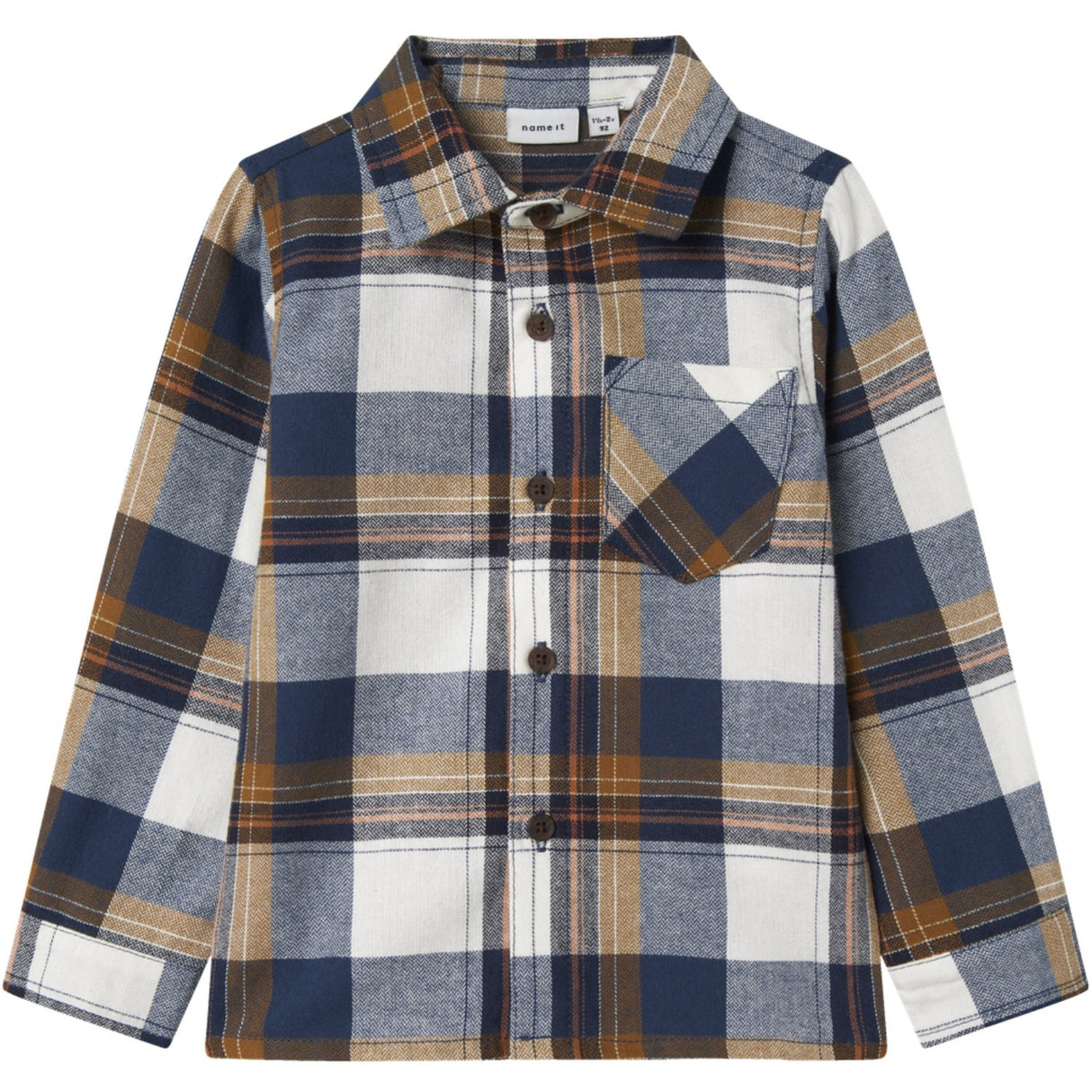 Name It Insignia Blue Nmmowenta Ls Nreg Skjorte