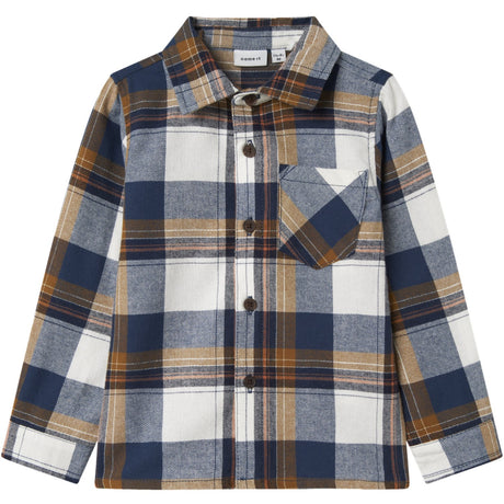 Name It Insignia Blue Nmmowenta Ls Nreg Skjorte