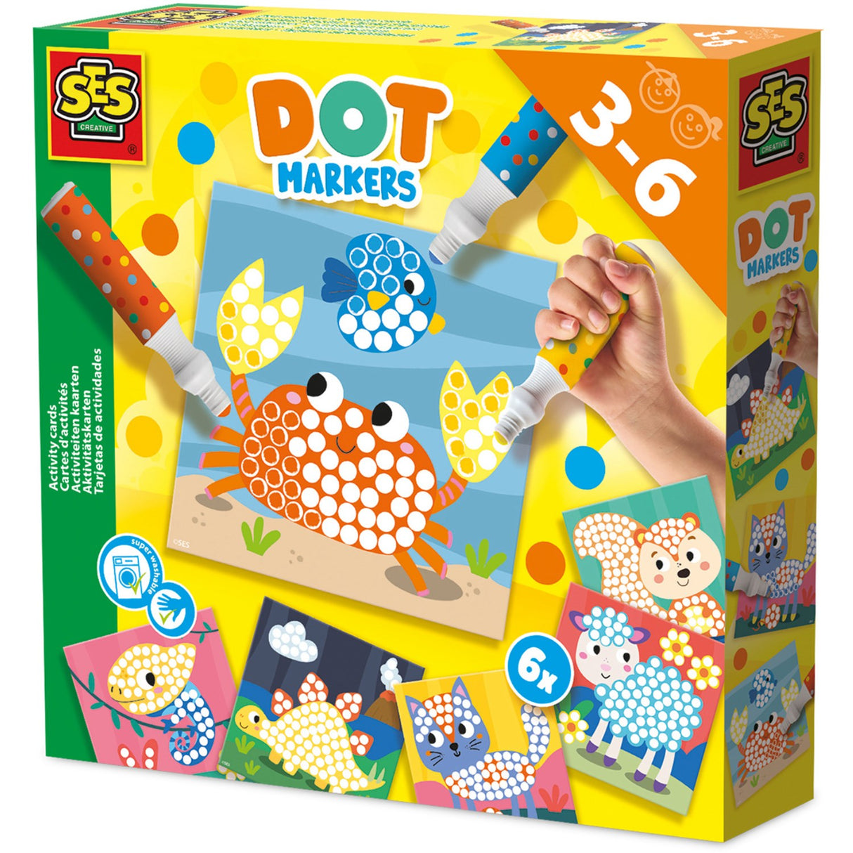 SES Creative Priktusser 3 Farger Xxl Aktivitetskort