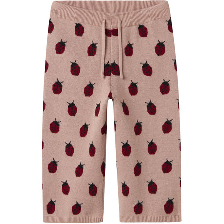 Lil'Atelier Misty Rose Nmflulio Wide Strikk Ancle Bukser Lil