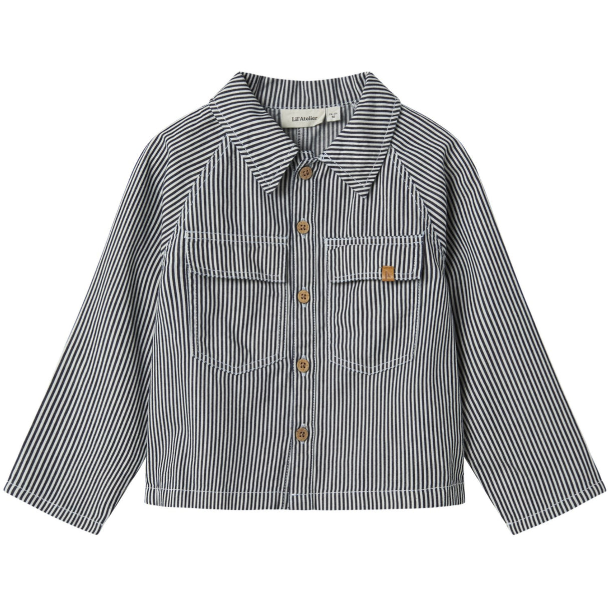 Lil'Atelier Dark Blue Denim White Nmmkasper Ls Loose Twi Skjorte 4021-Cm Lil
