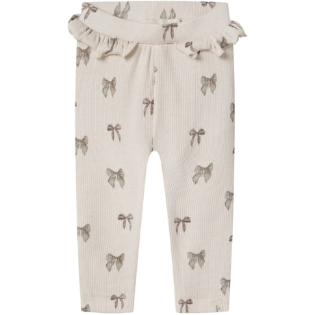 Lil'Atelier Silver Peony Bow Nbfgavo Efi Slim Leggings Lil Noos