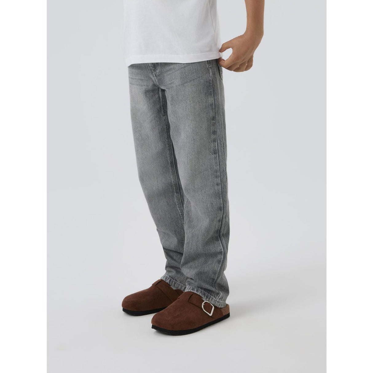 Name It Light Grey Denim Nkmryan Straight Jeans 5950-Dm Noos