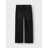 Name It Black Denim Nkfrose Hw Wide Jeans Destr 1411-Be Noos