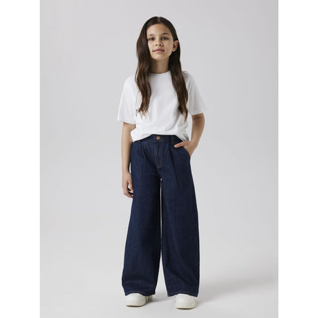 Name It Dark Blue Denim Unwashed Nkfbella Hw W Pleat Jeans 3020-Az L Noos