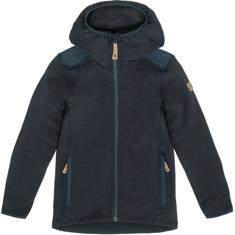 Fjällräven Dark Navy Kids Keb Fleece Hettegenser