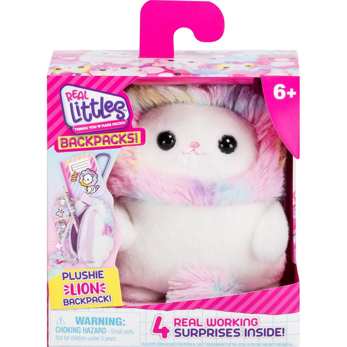 Real Littles Ryggsekk Plysj Løve