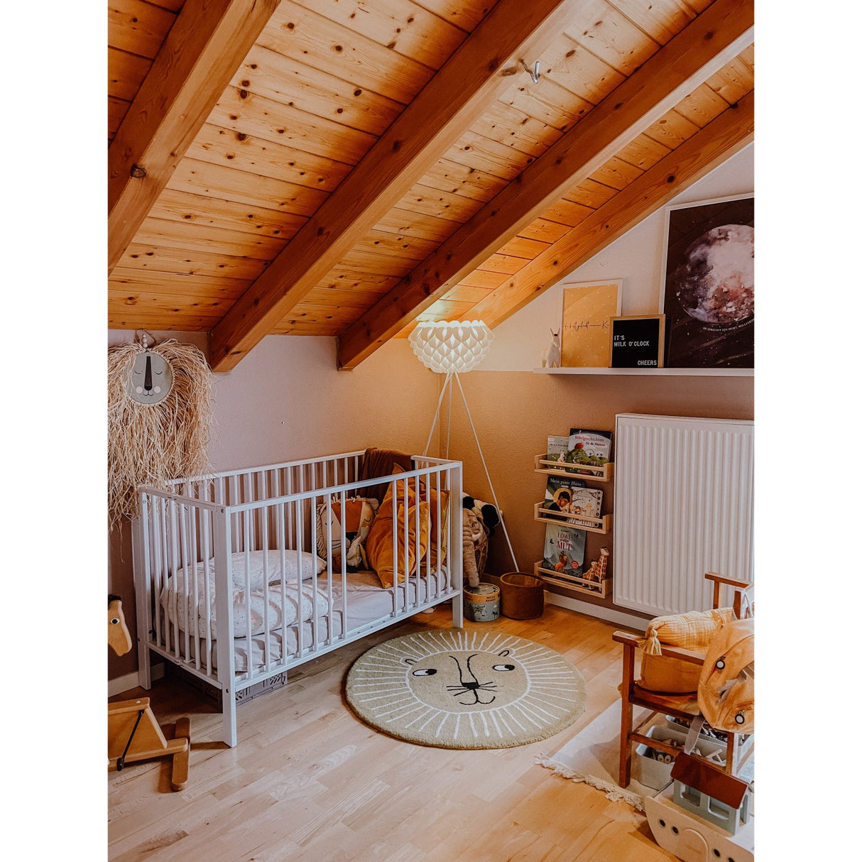 tiSsi® White Laquer Jori Sammenklappelig Seng Massiv Bøk