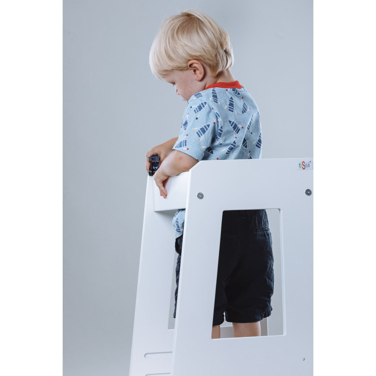 tiSsi® White Laquer Felix Læringstårn Massiv Bøk