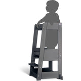 tiSsi® Grey Laquer Felix Læringstårn Massiv Bøk