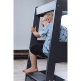 tiSsi® Grey Laquer Felix Læringstårn Massiv Bøk