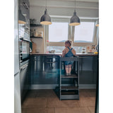 tiSsi® Grey Laquer Felix Læringstårn Massiv Bøk