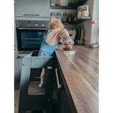 tiSsi® Grey Laquer Felix Læringstårn Massiv Bøk