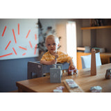 tiSsi® Stormy Grey Laquer Felix Læringstårn Massiv Bøk