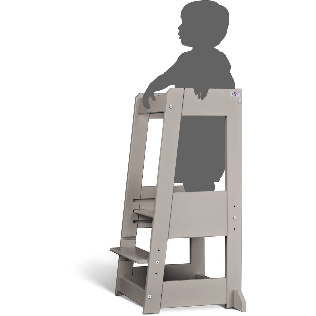 tiSsi® Stormy Grey Laquer Felix Læringstårn Massiv Bøk