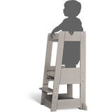 tiSsi® Stormy Grey Laquer Felix Læringstårn Massiv Bøk