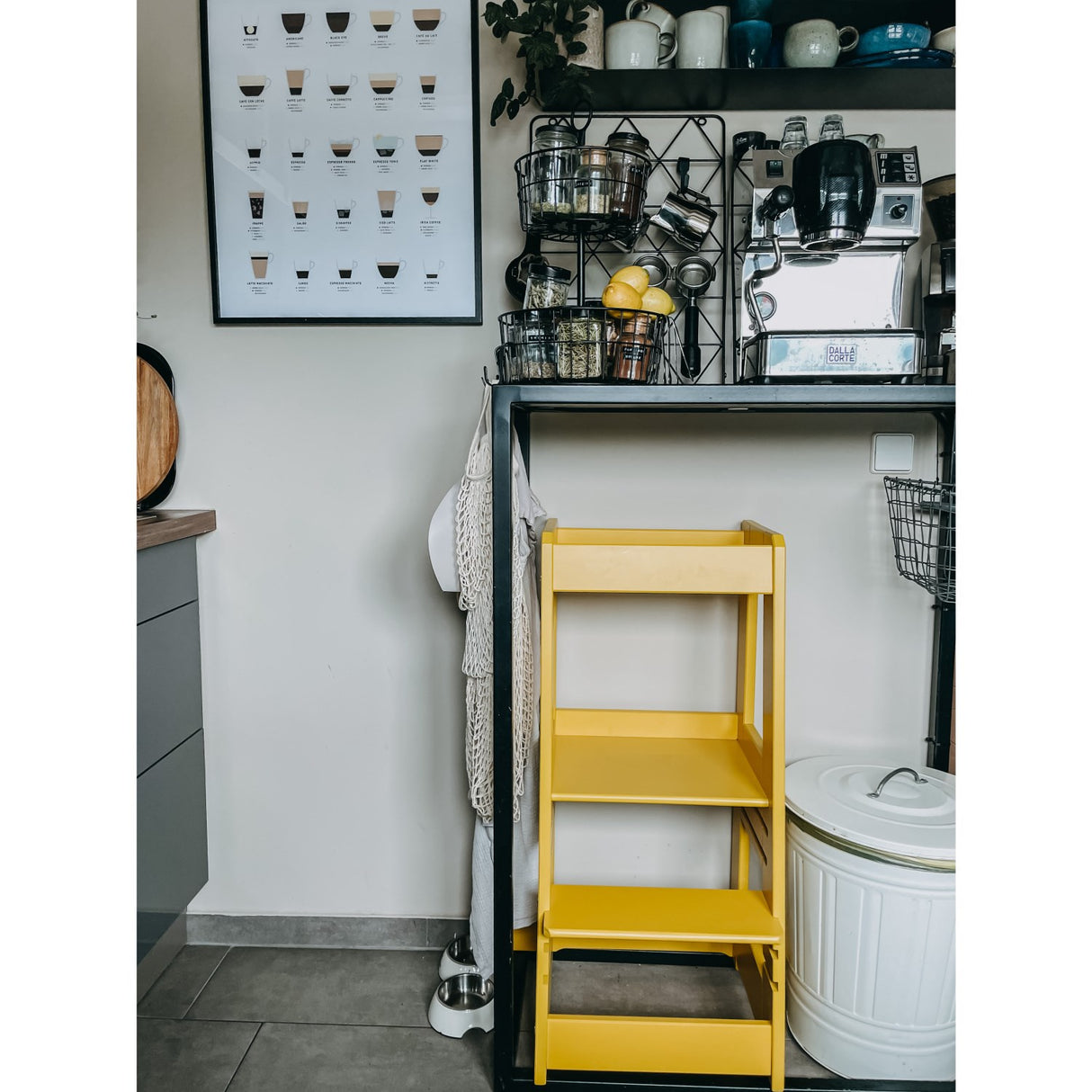 tiSsi® Sun Yellow Laquer Felix Læringstårn Massiv Bøk