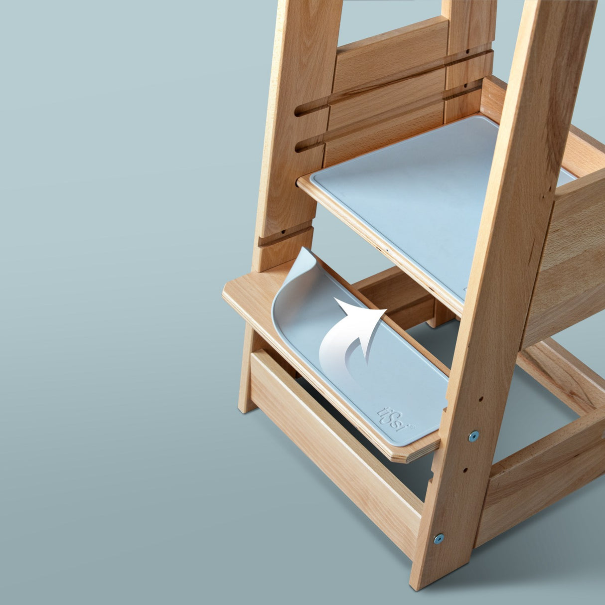 tiSsi® Grey Felix Skridsikre Måtter - Sett Med 2 Til Læringstårn Felix