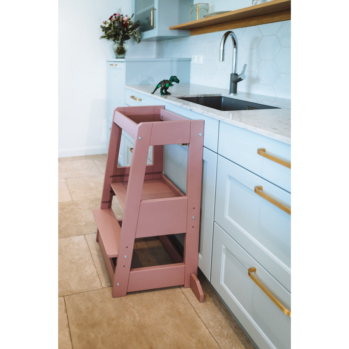 tiSsi® Oriental Rosa Laquer Felix Læringstårn Massiv Bøk