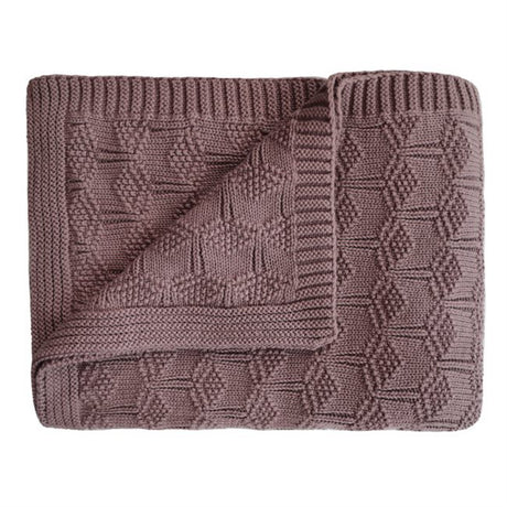 Mushie Honeycomb Desert Rose Strikket Baby Teppe