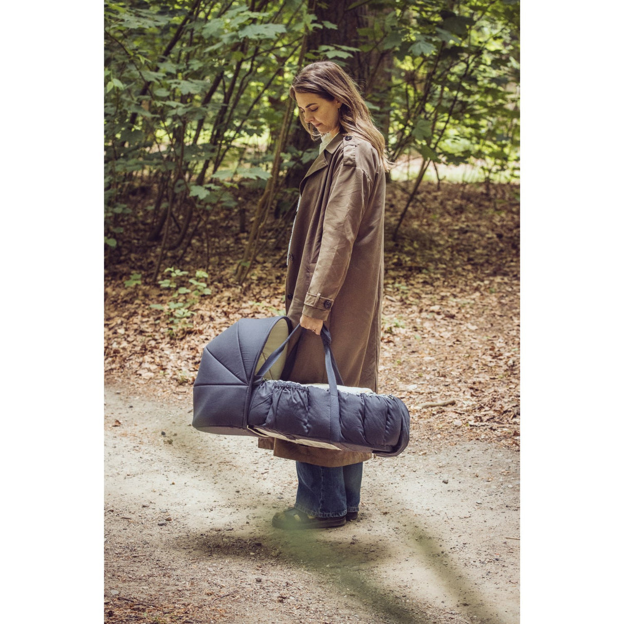 Sebra Blue Olive Hette For 3-In-1 Baby Nest