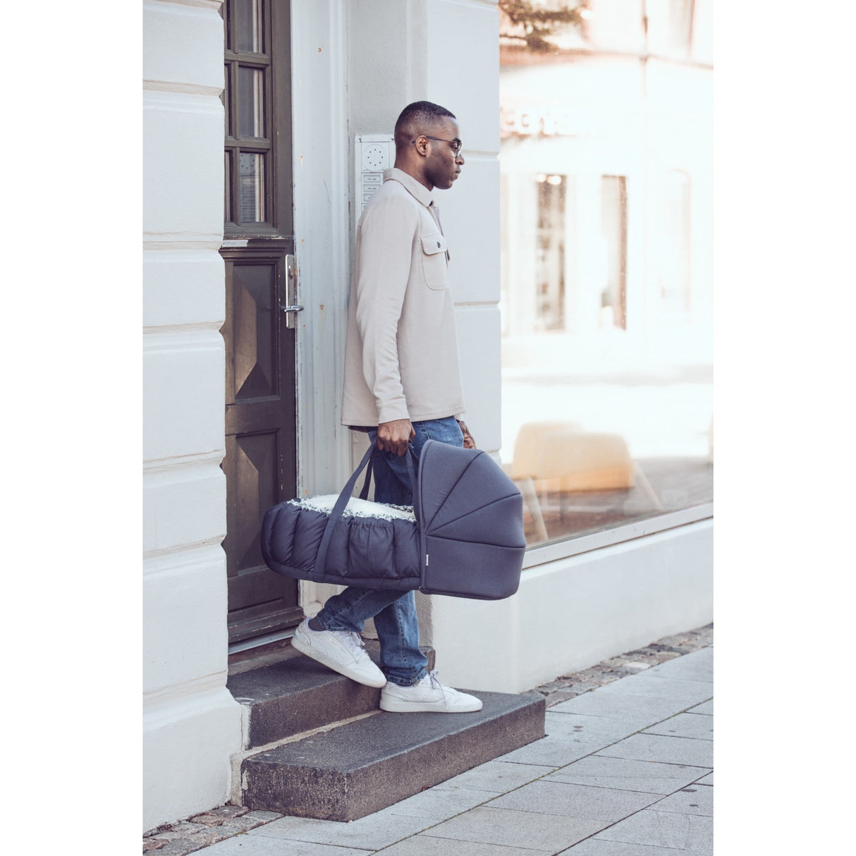 Sebra Blue Olive Hette For 3-In-1 Baby Nest