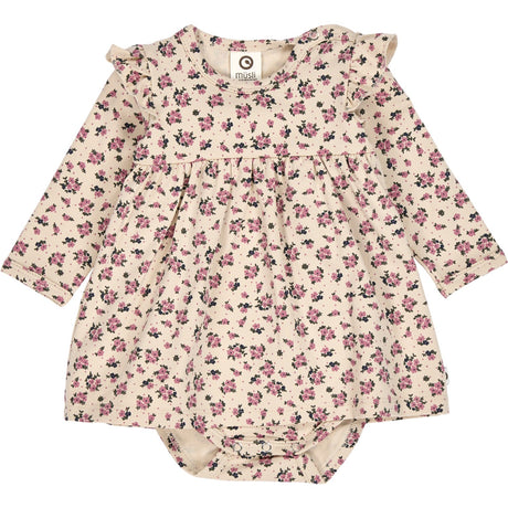 Müsli Oak/ Nostalgia Rose/ Deep Green Zinna L/S Kjole Body