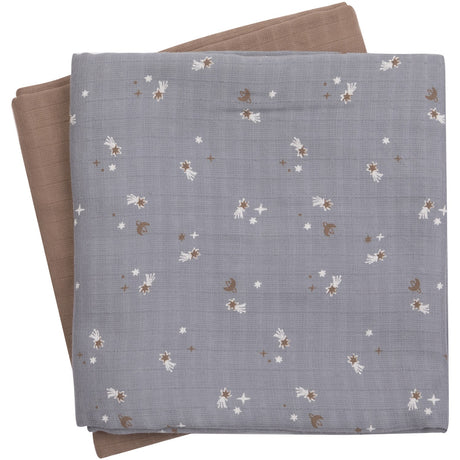 Müsli Jasmin Blue/ Balsam Cream/ Walnut Stars Cloth Diaper 2-Pakning