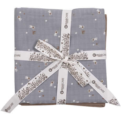 Müsli Jasmin Blue/ Balsam Cream/ Walnut Stars Cloth Diaper 2-Pakning