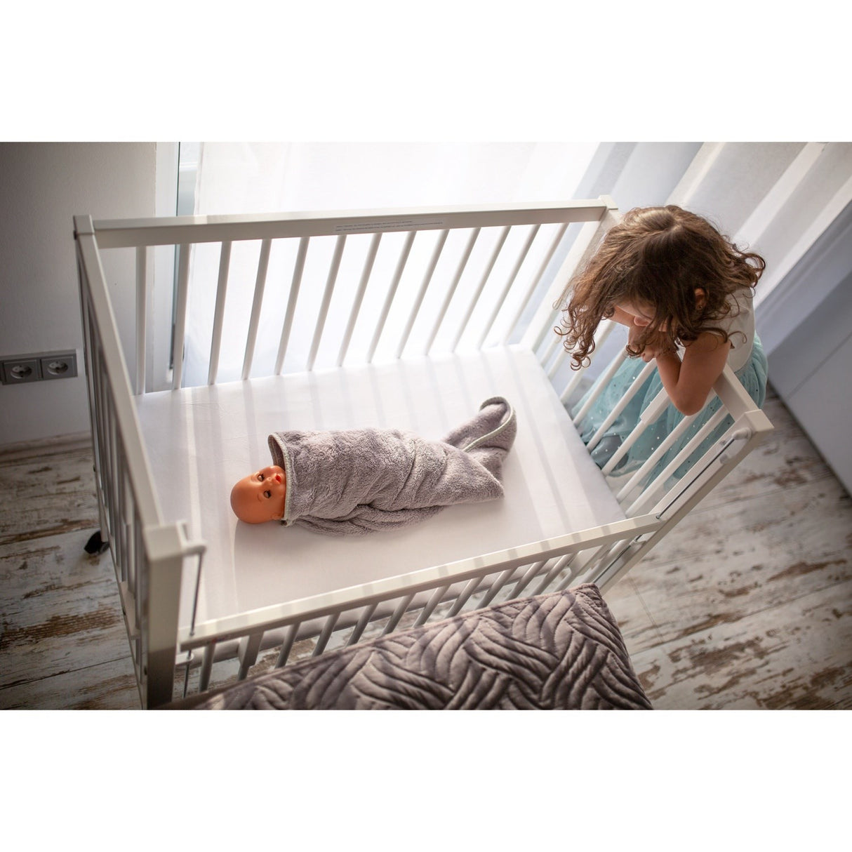 tiSsi® White Laquer Maxi Barneseng Massiv Bøk
