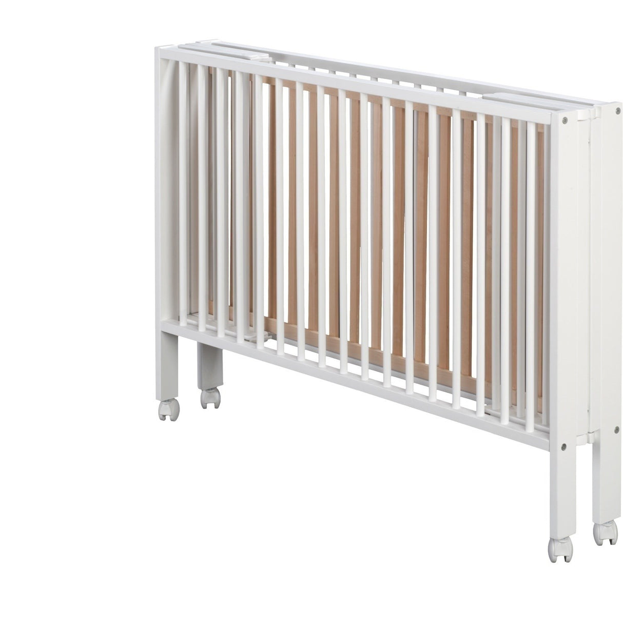 tiSsi® White Laquer Jori Sammenklappelig Seng Massiv Bøk