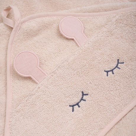 Pippi Rose Dust Hooded Baby Håndkle