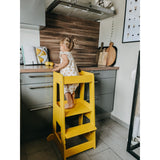 tiSsi® Sun Yellow Laquer Felix Læringstårn Massiv Bøk