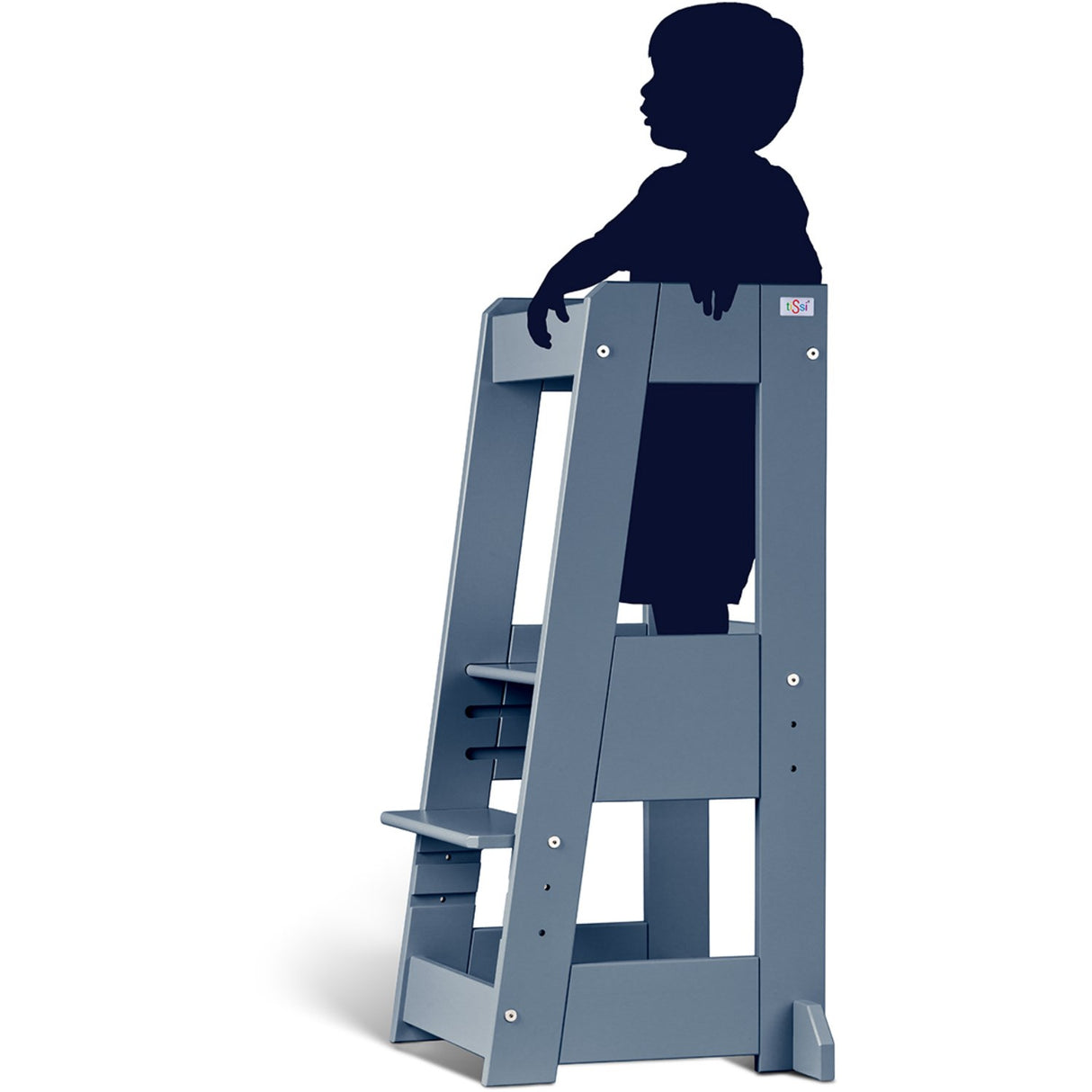 tiSsi® Dove Blue Laquer Felix Læringstårn Massiv Bøk