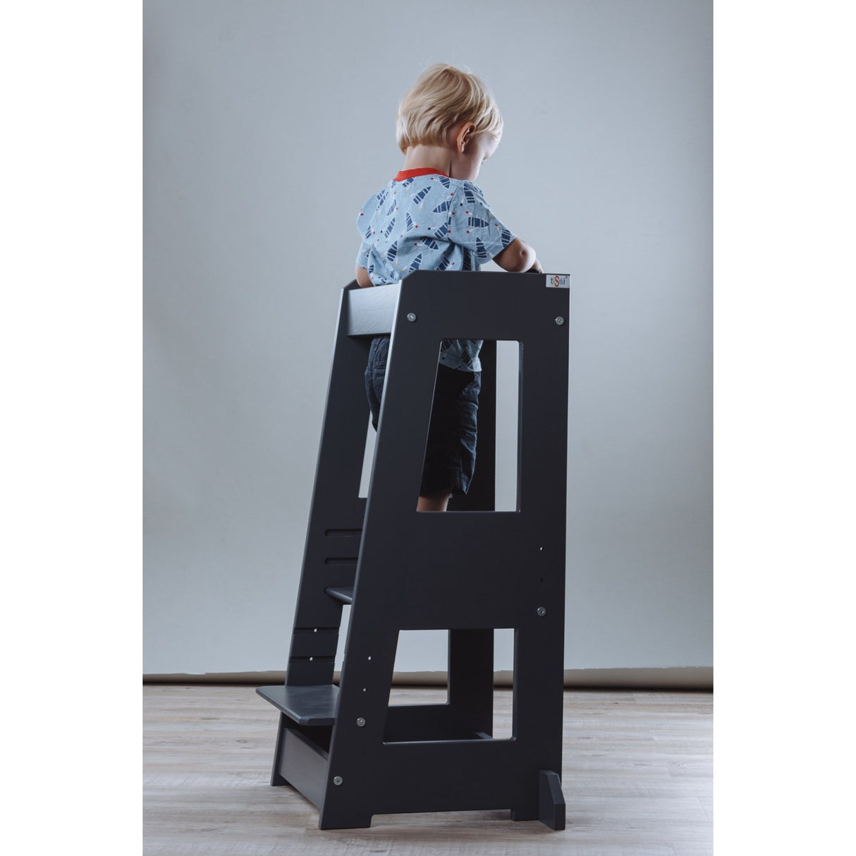 tiSsi® Grey Laquer Felix Læringstårn Massiv Bøk