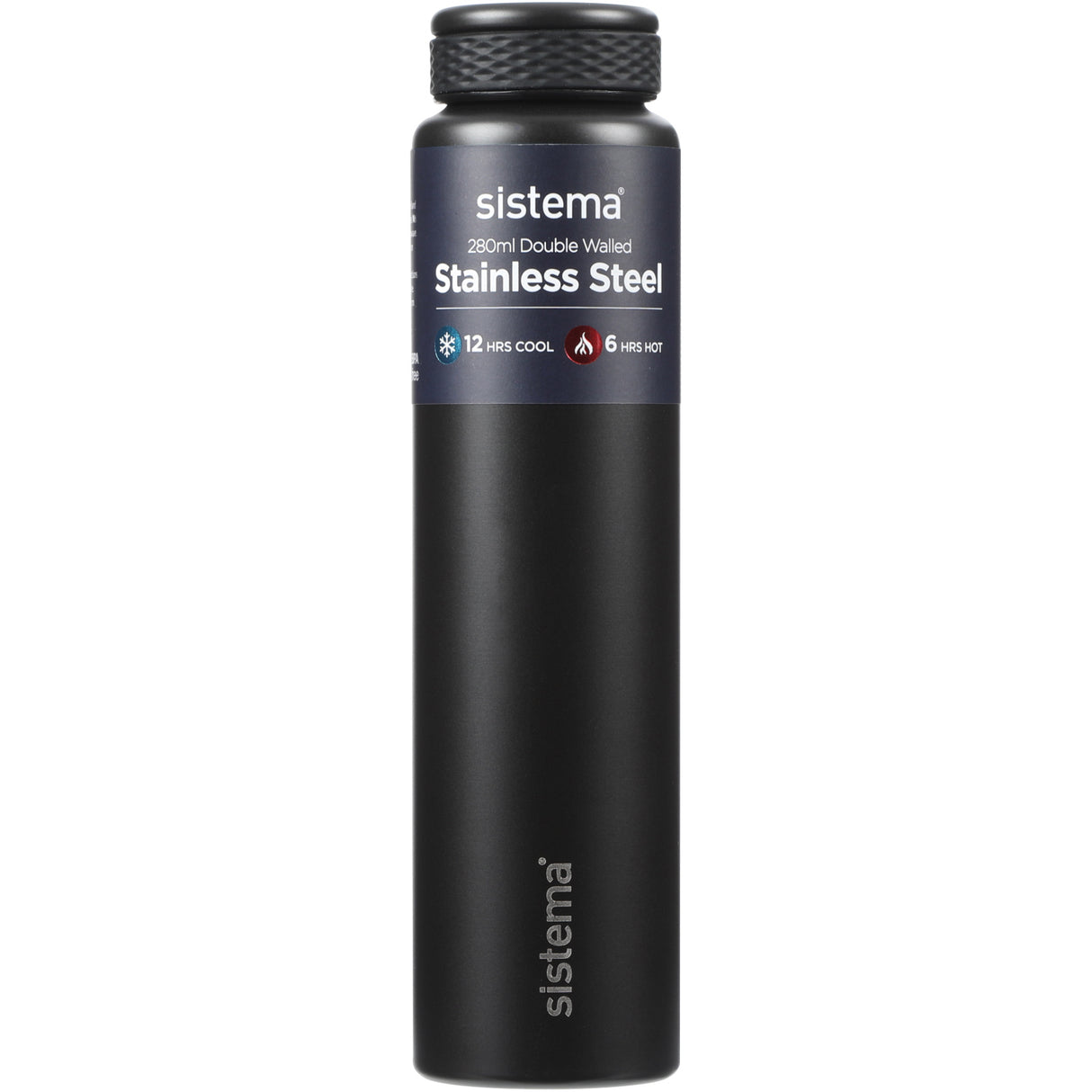 Sistema Black Stainless Steel Drikkeboks 280 Ml