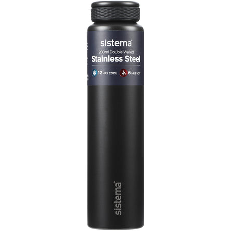 Sistema Black Stainless Steel Drikkeboks 280 Ml