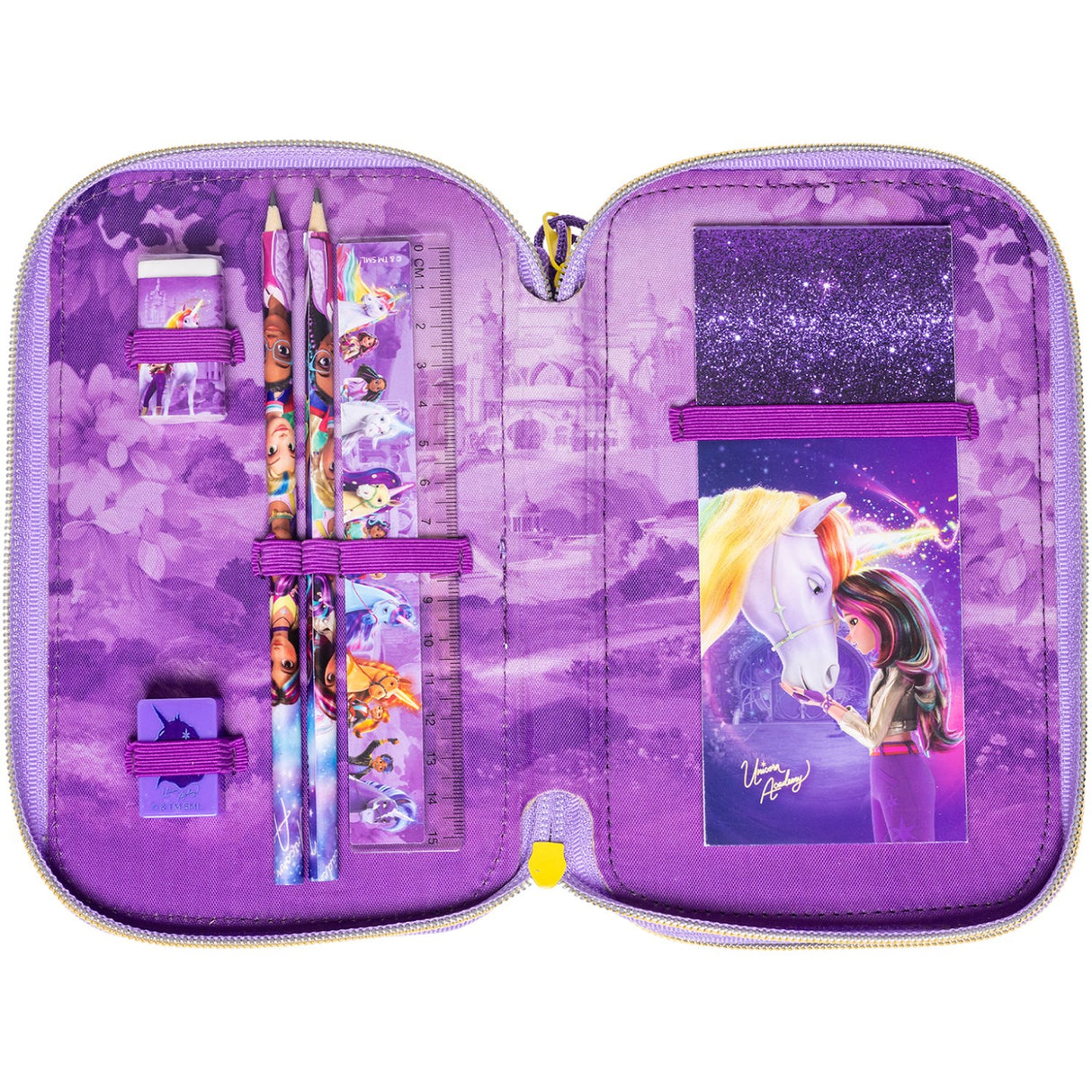 Euromic Unicorn Academy Filled Dobbel Pencil Case