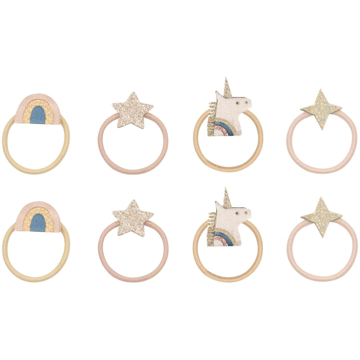 Mimi & Lula 8 Hårelastikker - Mini Unicorn Celeste