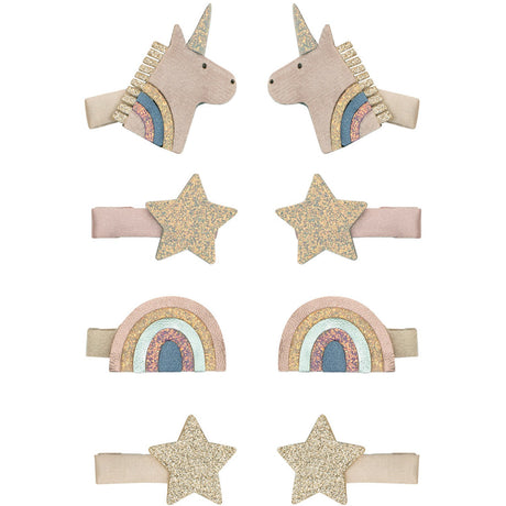 Mimi & Lula 8 Hårclips - Mini Unicorn Celeste