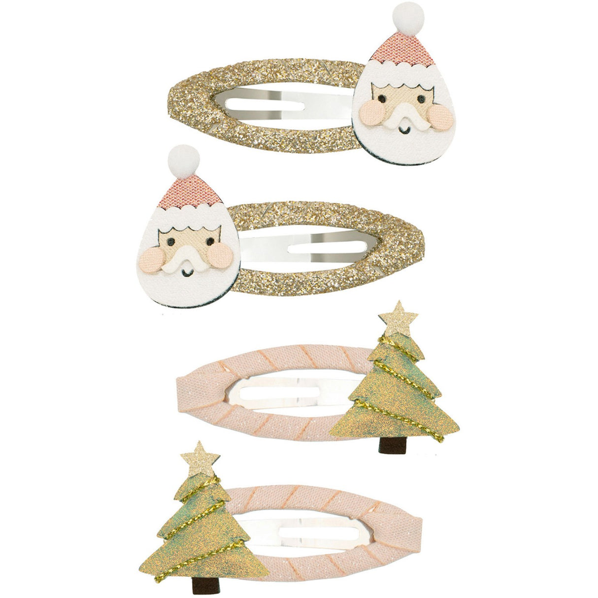 Mimi & Lula 4 Hårspænder - Santa & Tree Christmas