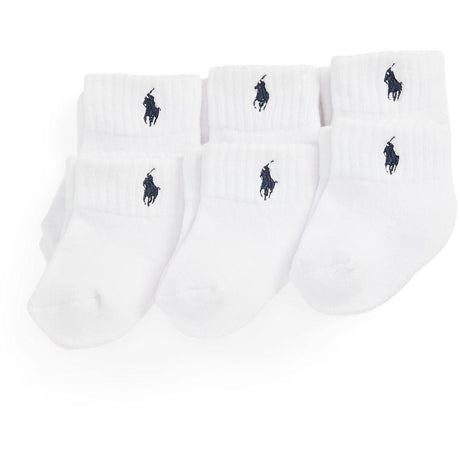 Ralph Lauren Baby Navy/White Baby Boy Ankle Strømper 3-Pak