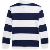 Polo Ralph Lauren White/Cruise Navy Boy Rugby L/S T-Shirt